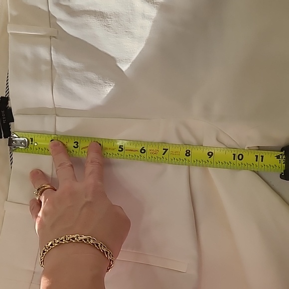 J. Crew Teddie women's cream colored wideleg pants size 4 - Picture 9 of 9